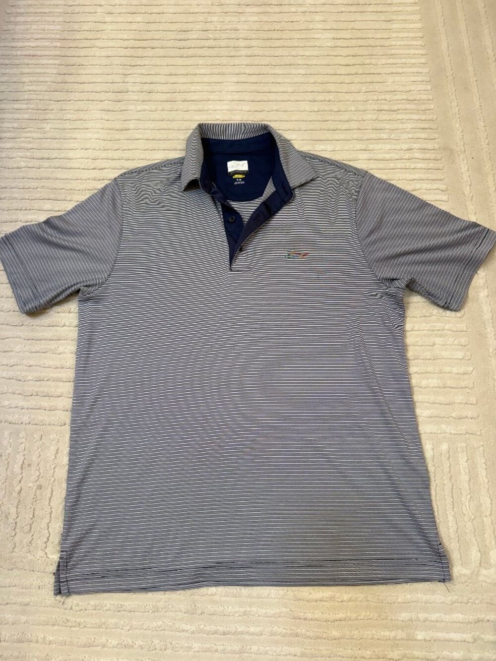 Greg Norman Striped Performance Polo Shirt Size M
